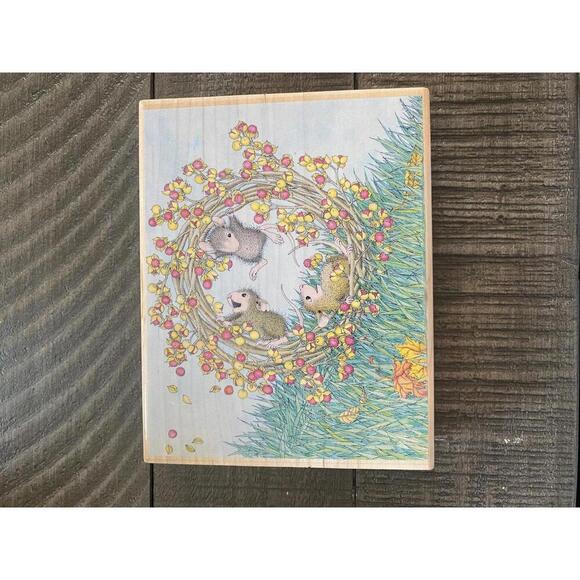 Other - House Mouse Head Over Heels 2008 wood block rubber stamp